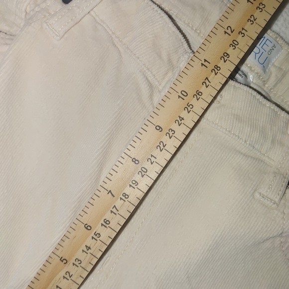 Boot Cut High Waist Corduroy Jeans Women's Size 14 Beige Stretch New With Tags - Picture 6 of 7